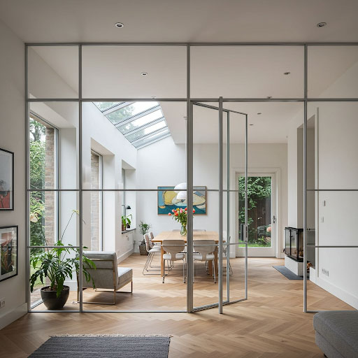 using glass partion during home renovation